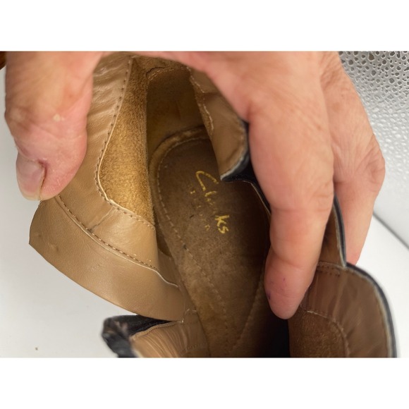 Clarks Spye Astro Ankle Boots Booties Shoes Womens Size 7.5 Black Leather Zip Up - Picture 8 of 10